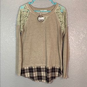 Hazel | French Plaid Double Layered Shirt Medium